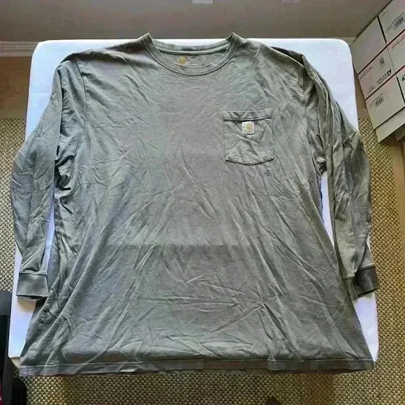Carhartt (Lot/Bundle 2 items!) T-Shirt Long Sleeve & Short Sleeve Shirt Mens - Picture 2 of 15